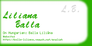 liliana balla business card